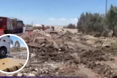 Reportan tr�nsito lento en km 337 de Panamericana Sur