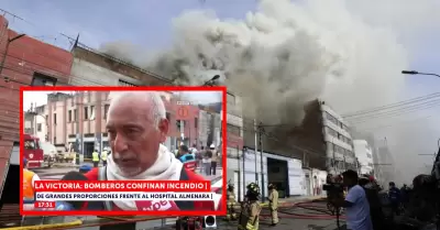 Incendio confinado en almac�n en La Victoria