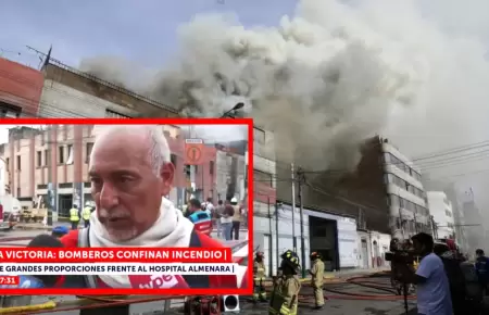 Incendio confinado en almac�n en La Victoria