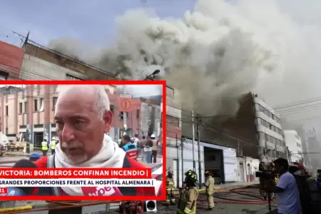 Incendio confinado en almac�n en La Victoria