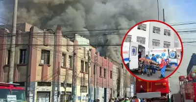 13 pacientes fueron afectadas tras incendio en almac�n en La Victoria