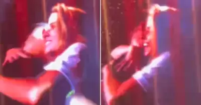 Alejandro Sanz junto a Sthepanie Cayo