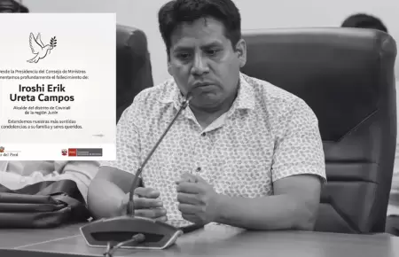 PCM lamenta fallecimiento del alcalde de Coviriali