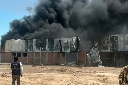 Voraz incendio se registra en la regi�n Tacna.