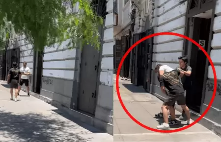 Cantante de reconocida banda de rock peruano es captado en 'trifulca'