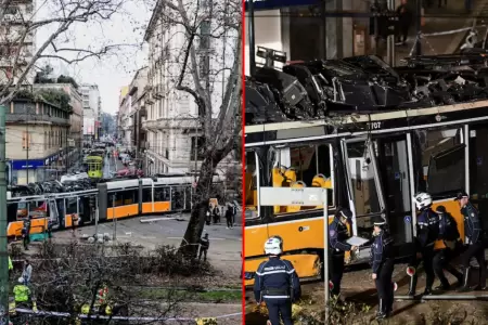 Un tranv�a descarrila en Mil�n dejando muertos y heridos