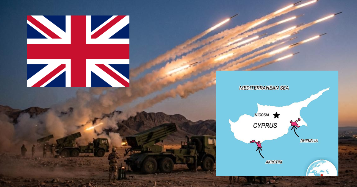 Irán involucra a Europa: Lanza dos misiles contra presuntamente bases militares de Reino Unido en Chipre