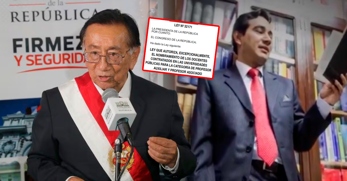 José María Balcázar impulsó ley que benefició a su hijo y lo propuso para cargo en el Congreso sin revelar parentesco