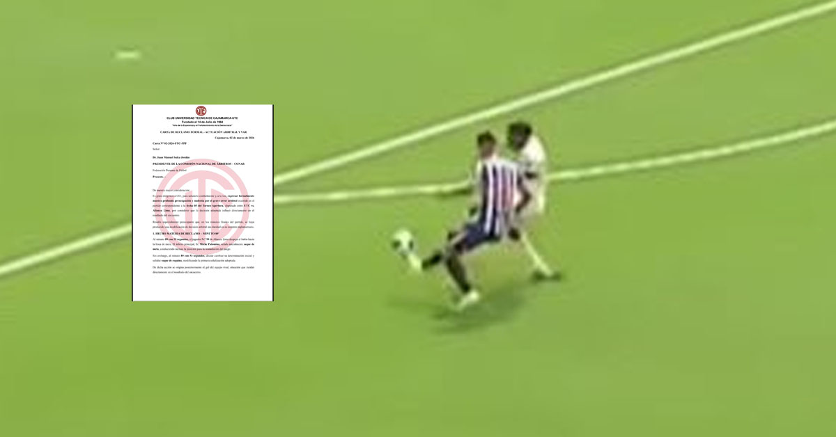 ¿Le quitarán los puntos a Alianza? UTC presentó reclamo ante CONAR tras polémica jugada en Cajamarca