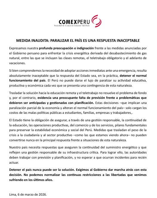 Comunicado Comex