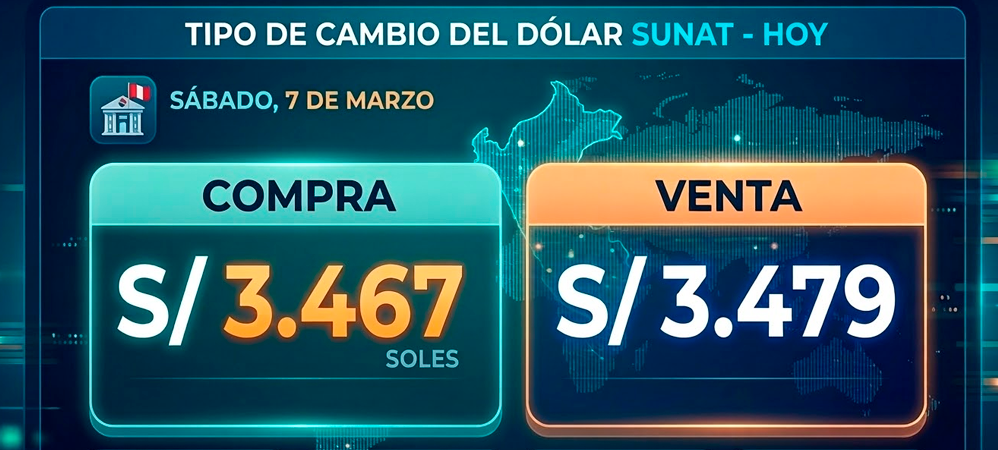 Precio d�lar Sunat hoy, 7 de marzo.