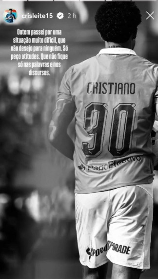 Cristiano comparte desgarrador mensaje