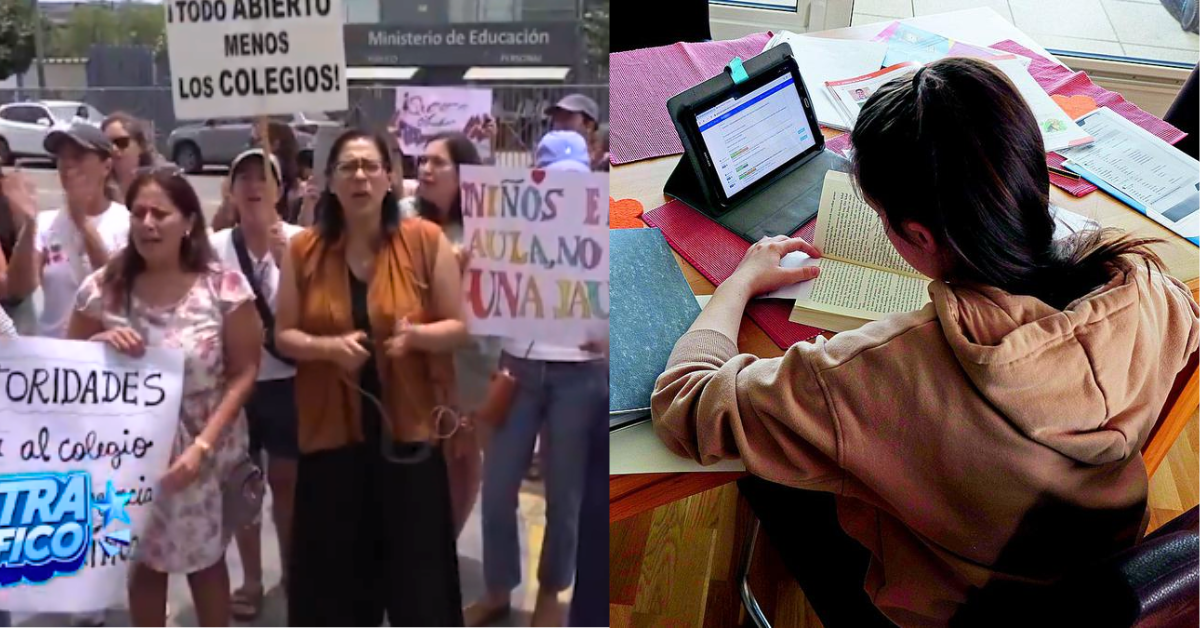 Padres de familia PROTESTAN contra clases virtuales en exteriores del Minedu: "Es tan grave como cerrar hospitales"