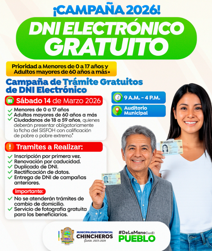 Campa�a gratuita de DNIe en Chincheros.