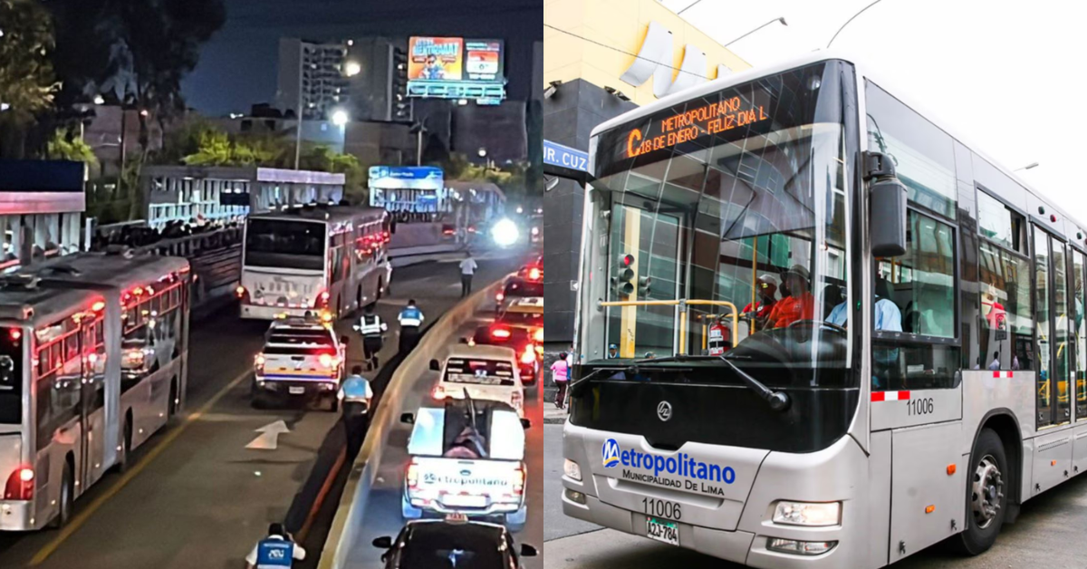 ¡Caos en hora punta! Bus varado en Javier Prado desata demoras en el Metropolitano