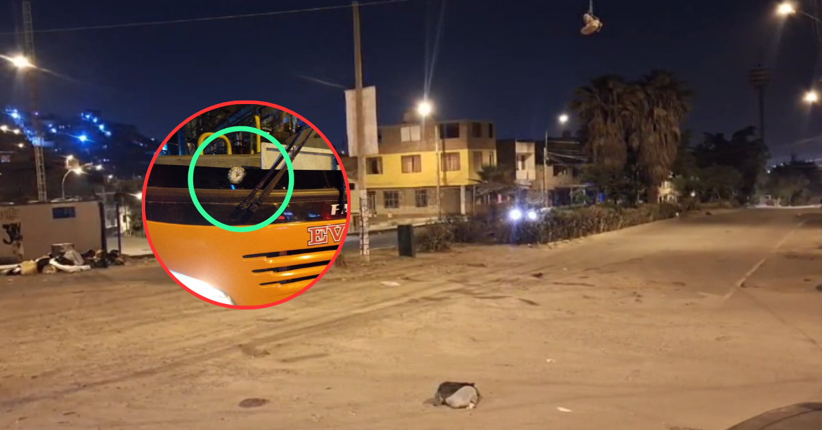 Comas: Delincuentes atacan a balazos bus de empresa Evipusa en paradero inicial de Collique