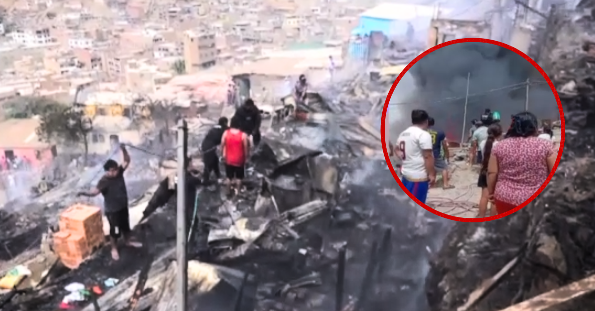 Incendio en Puente Piedra ocasiona que olla común y 15 viviendas terminen totalmente calcinadas