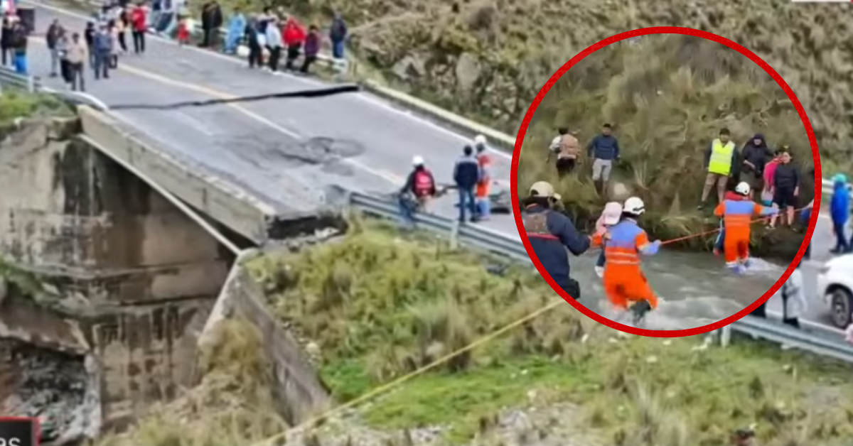 Insólito: Más de 100 pasajeros fueron rescatadas tras colapso de puente Sahuay en Áncash
