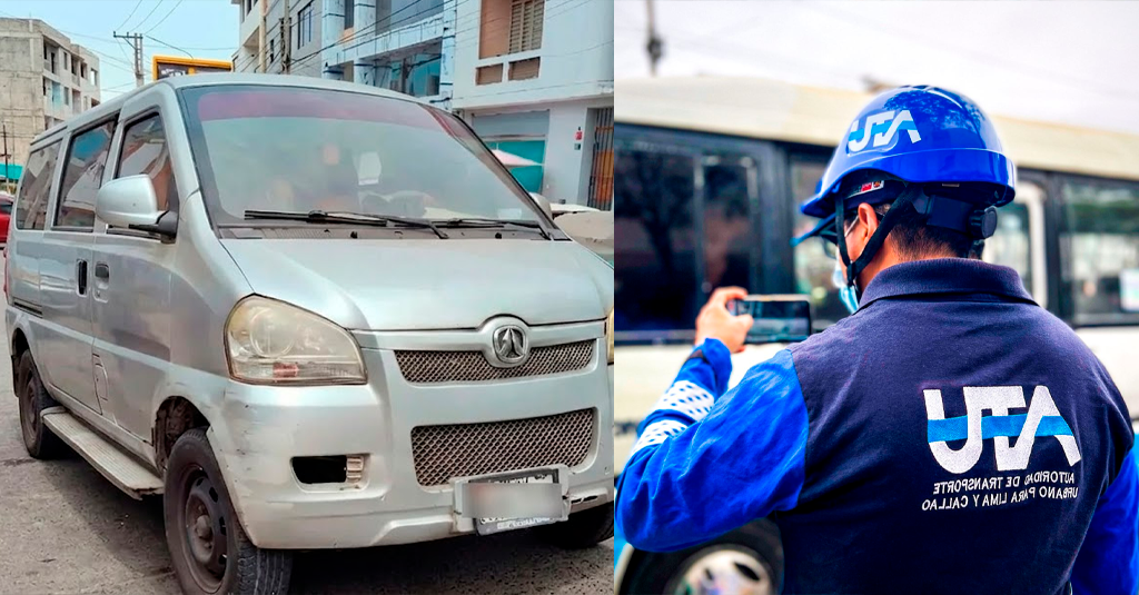 Chofer informal intenta incendiar su miniván tras ser intervenido: no tenía SOAT ni licencia vigente