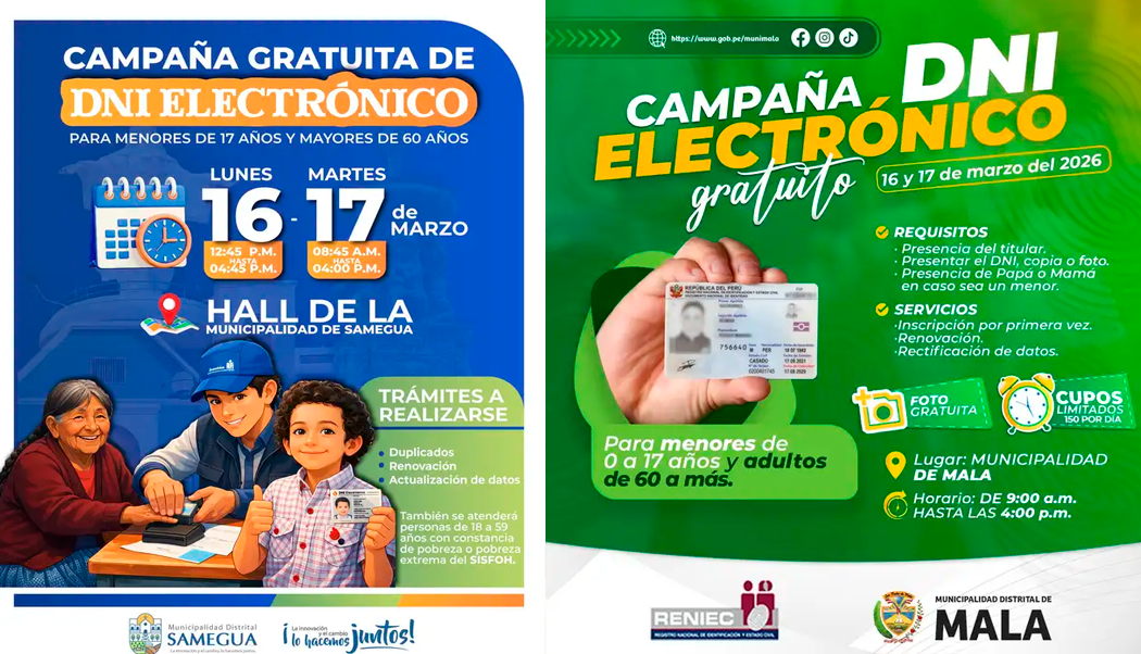 Tr�mite gratuito del DNI electr�nico el 16 y 17 de marzo.