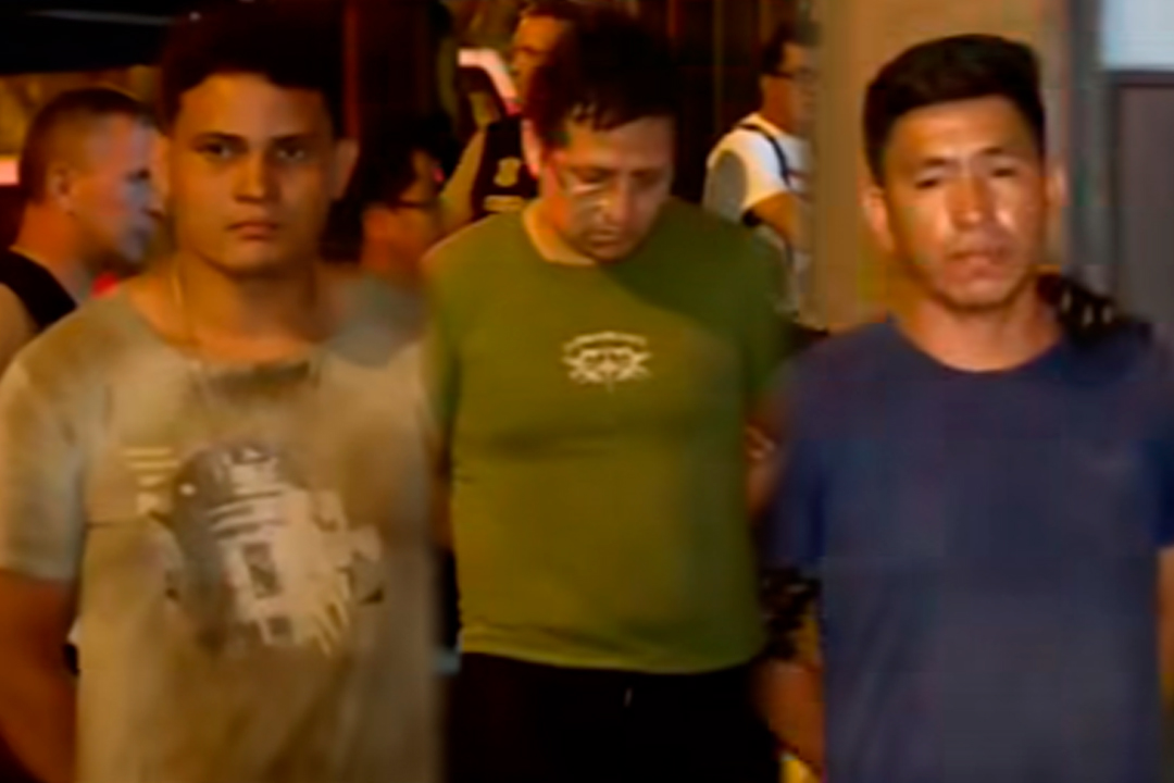 De izquierda a derecha: Cristopher Ramones Vel�squez (28), Jos� Benitez Vilca (36) y Luis Narciso Valencia (24).