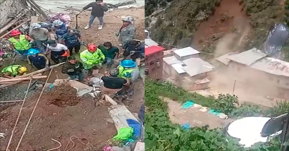 Tragedia en Pataz: Tres personas muertas y otras seis heridas tras deslizamiento de tierra por lluvias intensas