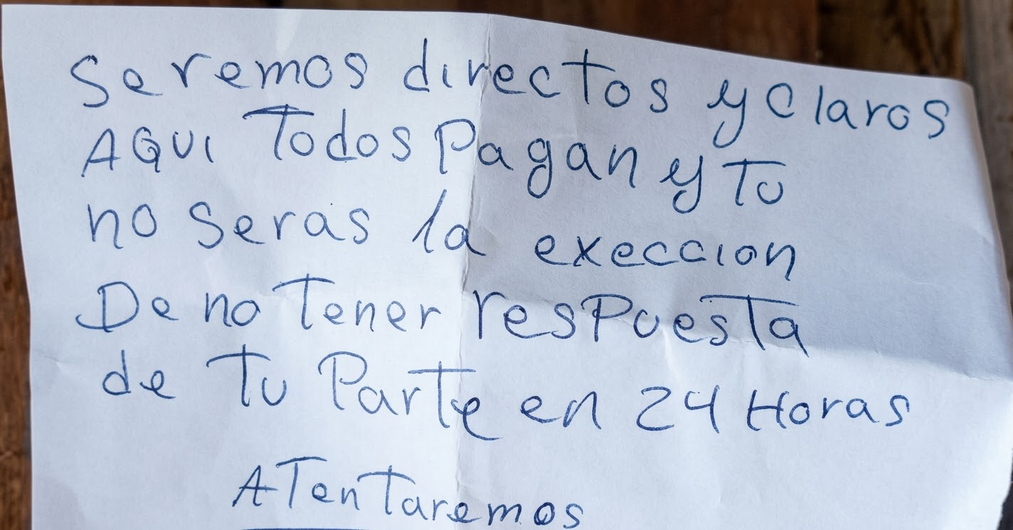 Mensaje extorsivo