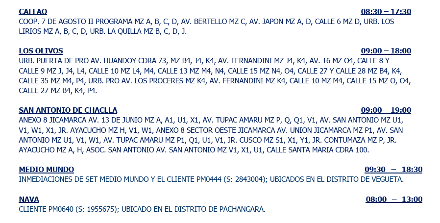 Anuncian suspensi�n del servicio el�ctrico el 18 de marzo.