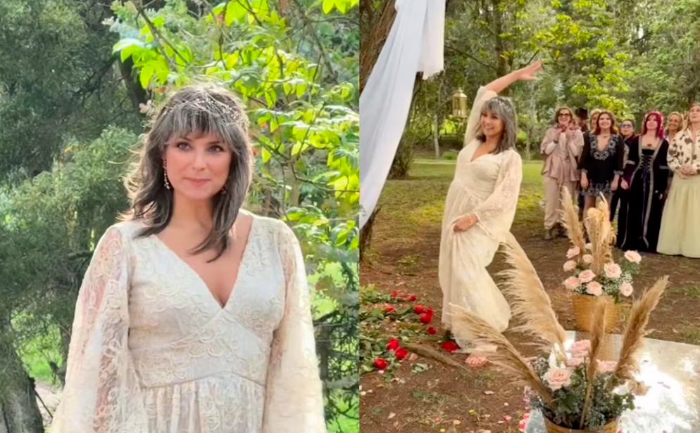 Periodista Silvia Corzo se casa consigo misma.