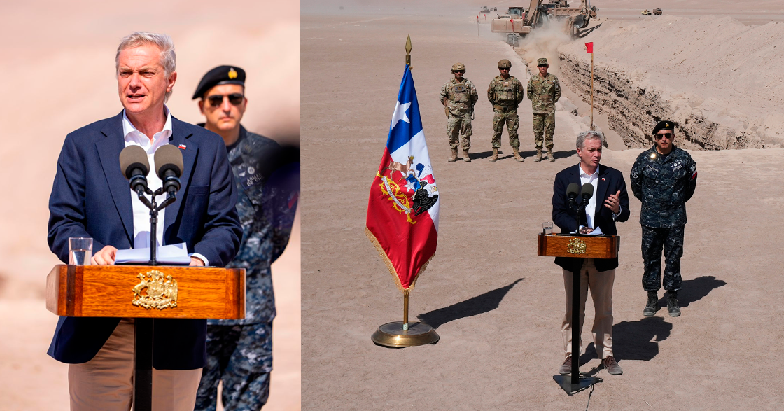 Kast lanza en la frontera norte de Chile la construcci�n de muros y zanjas para frenar la inmigraci�n irregular.