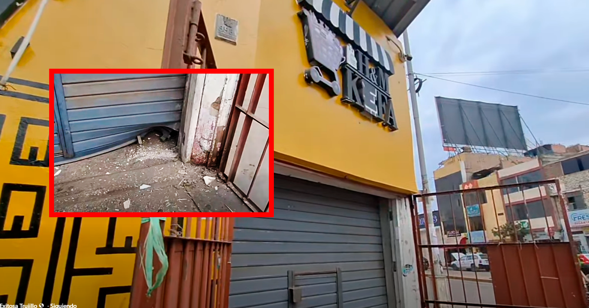 Detonan dinamita en minimarket del centro histórico de Trujillo cerca de dos colegios
