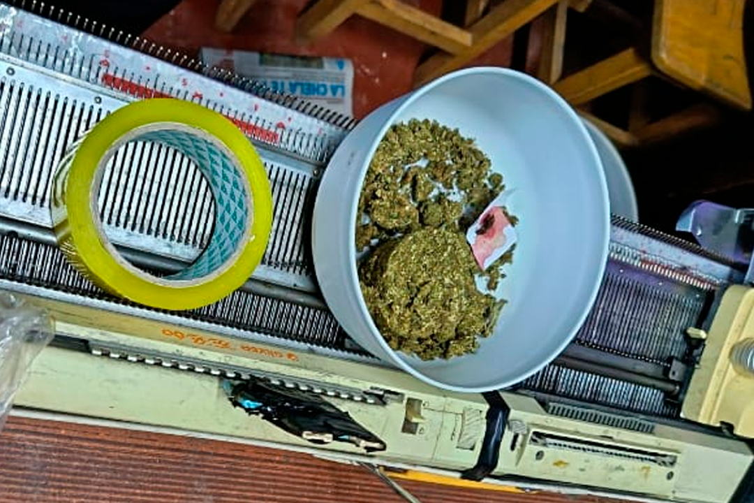 Droga fue hallada durante revisi�n regular.