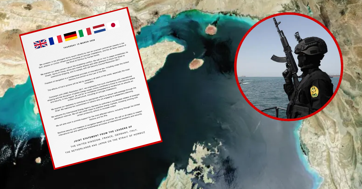 Japón y cinco países europeos condenan ataques de Irán contra el estrecho de Ormuz