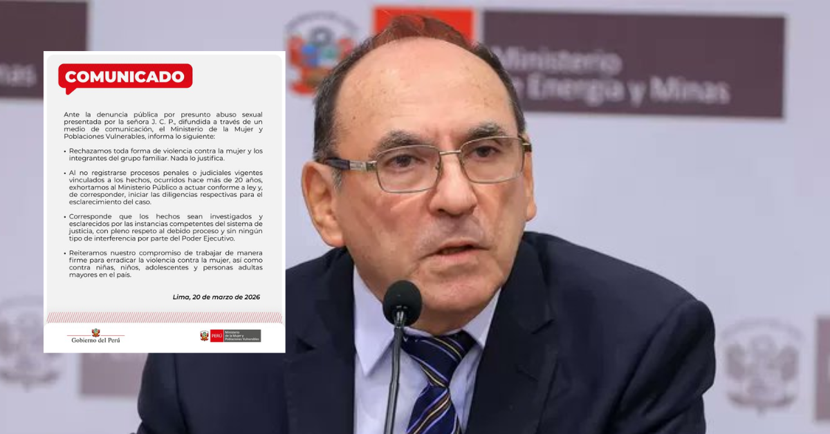 MIMP se pronuncia por denuncia contra ministro Ángelo Alfaro: "Exhortamos al MP a actuar conforme a ley"