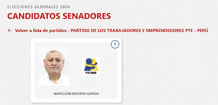 La lista de Napole�n Becerra a�n seguir� figurando.