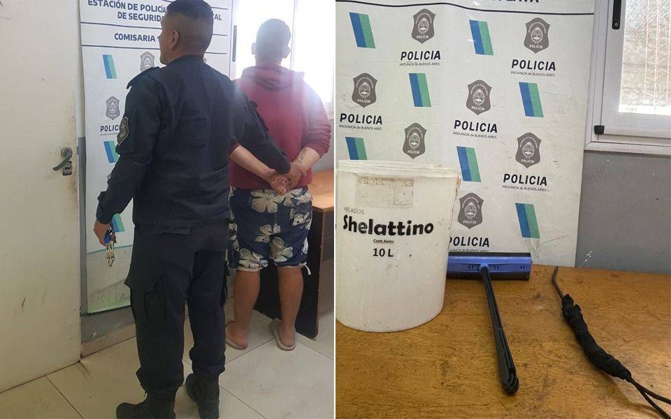 Limpiavidrios en La Plata us� parilla de metal para da�ar veh�culo.