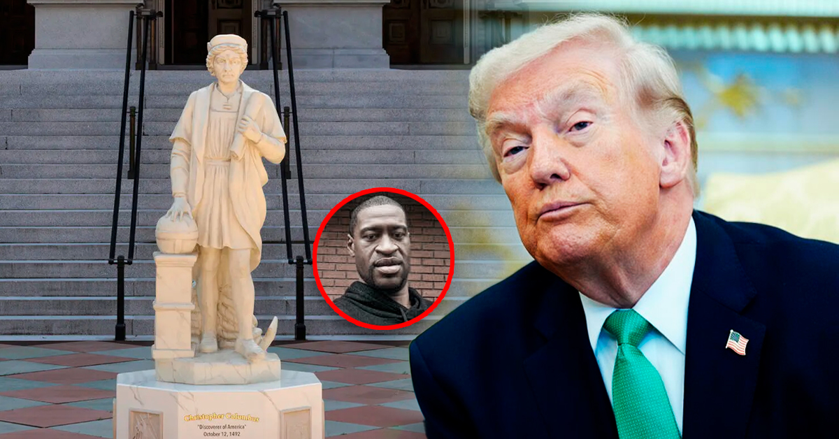 Donald Trump reaviva polémica al reinstalar estatua de Cristóbal Colón frente a oficinas de la Casa Blanca