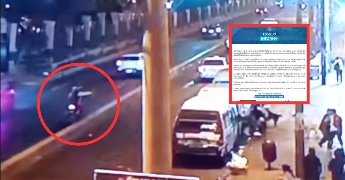 Ataque a combis en la av. Argentina: EsSalud informa del estado de los tres heridos