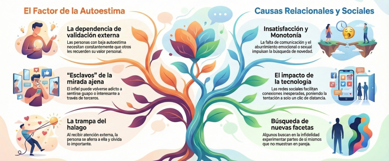 Infidelidad influenciado por varios factores, seg�n expertos en psicolog�a.