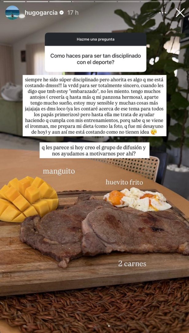 Hugo Garc�a afirma que se siente "embarazado"