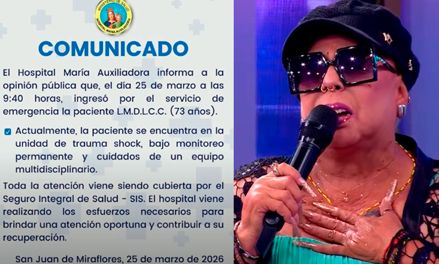 Luc�a de la Cruz internada, seg�n inform� el hospital Mar�a Auxiliadora.