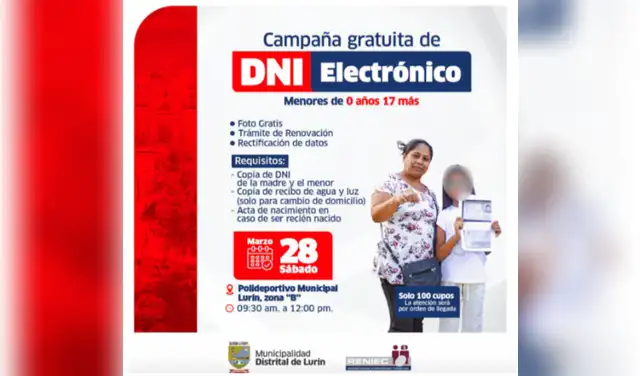 DNI electr�nico gratis para este s�bado 28 de marzo