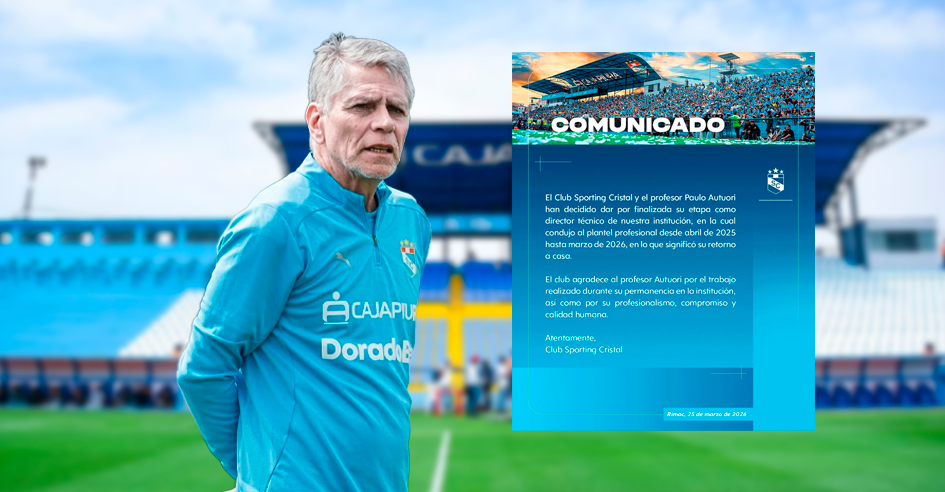Sporting Cristal anuncia salida de Paulo Autuori como técnico tras cerrar su ciclo 2025-2026