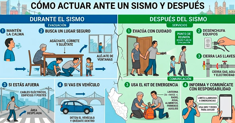 Recomendaciones ante un sismo y despu�s.