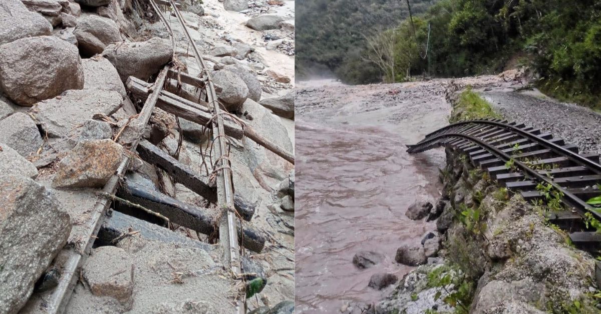 Vía férrea hacia Machu Picchu afectada por huaico: Ruta permanecerá cerrada por casi una semana