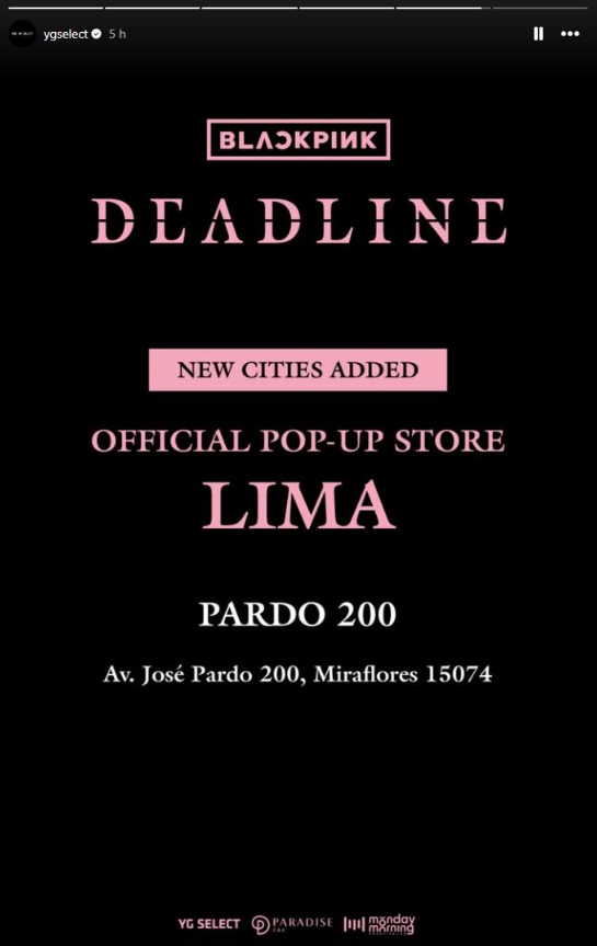 Pop-up store de BLACKPINK lima