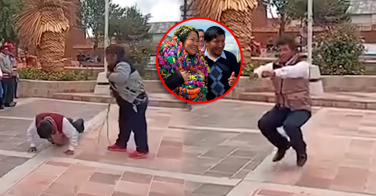 Rondas campesinas 'castigan' con latigazos a subprefecto por recibir a Keiko Fujimori en acto proselitista