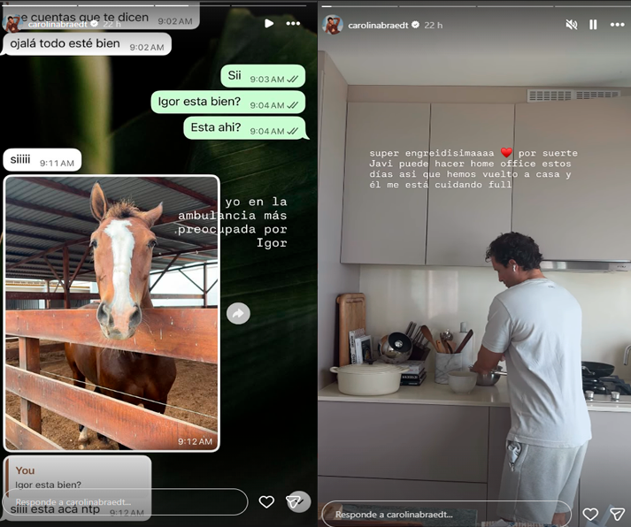 Carolina Braed tras ca�da de un caballo.