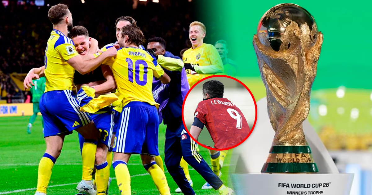 Suecia clasifica al Mundial 2026 con un 3-2 agónico frente a Polonia