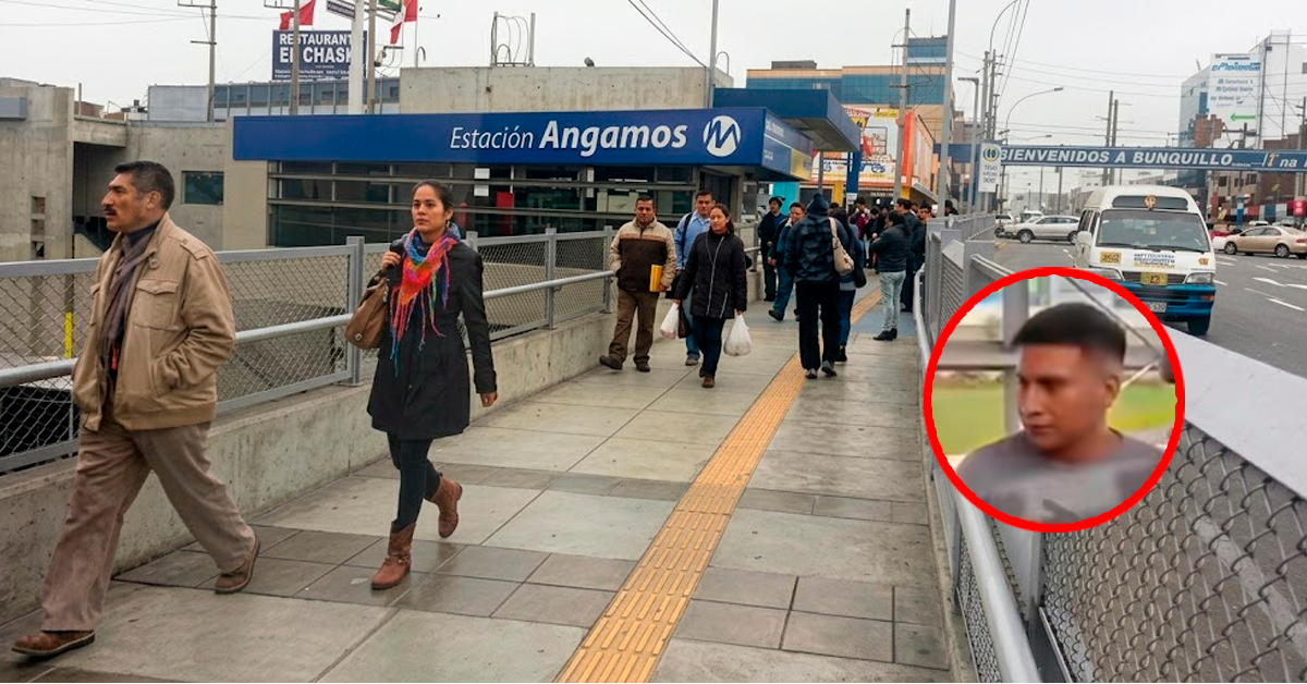 Usuarios del Metropolitano capturan a presunto ladrón de celulares en la estación Angamos